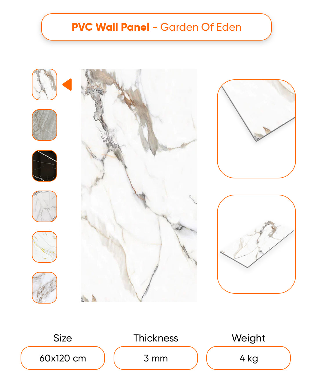 Garden Of Eden Marble Look Wallpanels