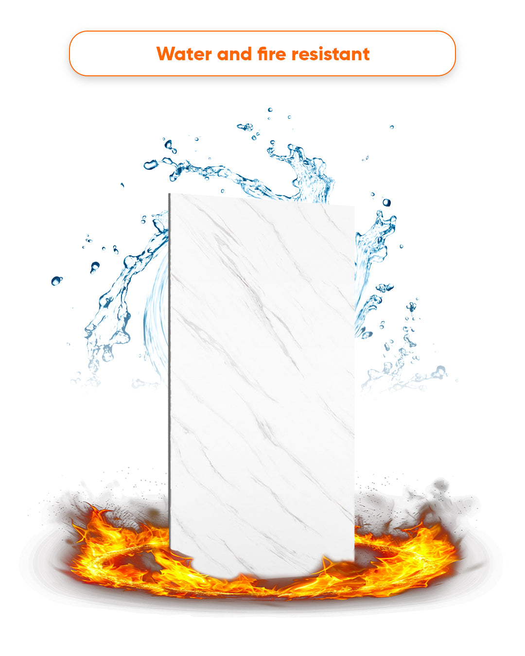 Ice Berg Grey Marble Look Wallpanels