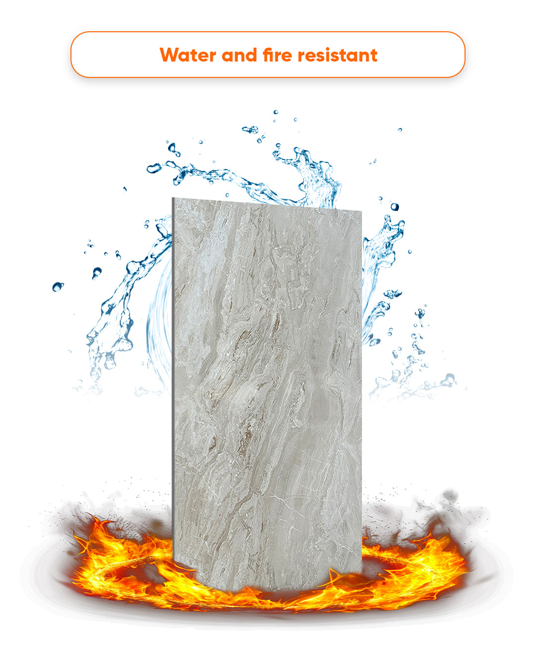 Mars Bubble Marble Look Wallpanels
