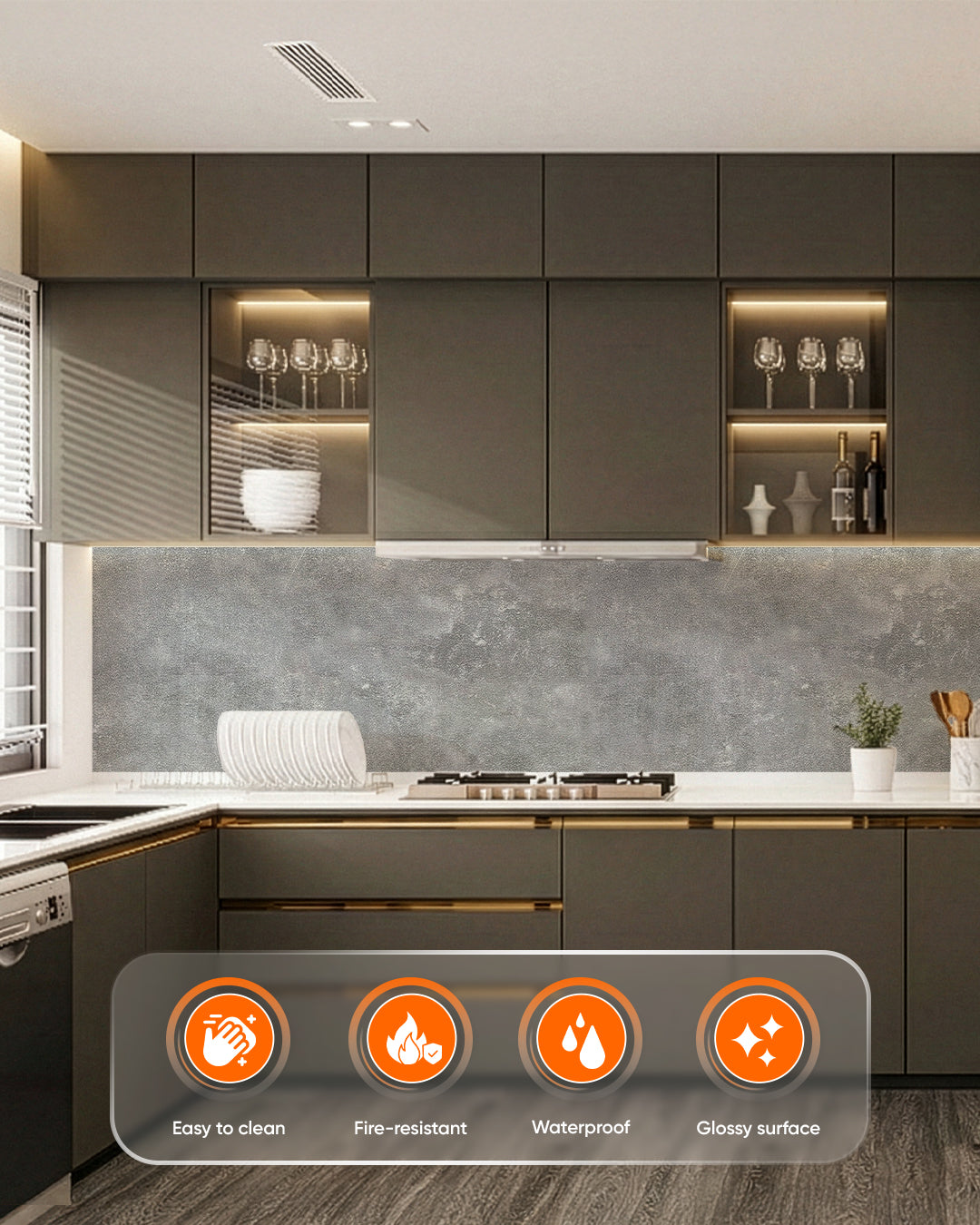 Moon Walk Marble Look Wallpanels