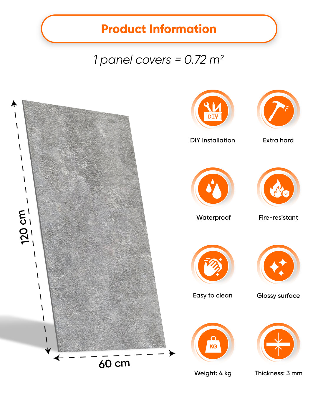 Moon Walk Marble Look Wallpanels