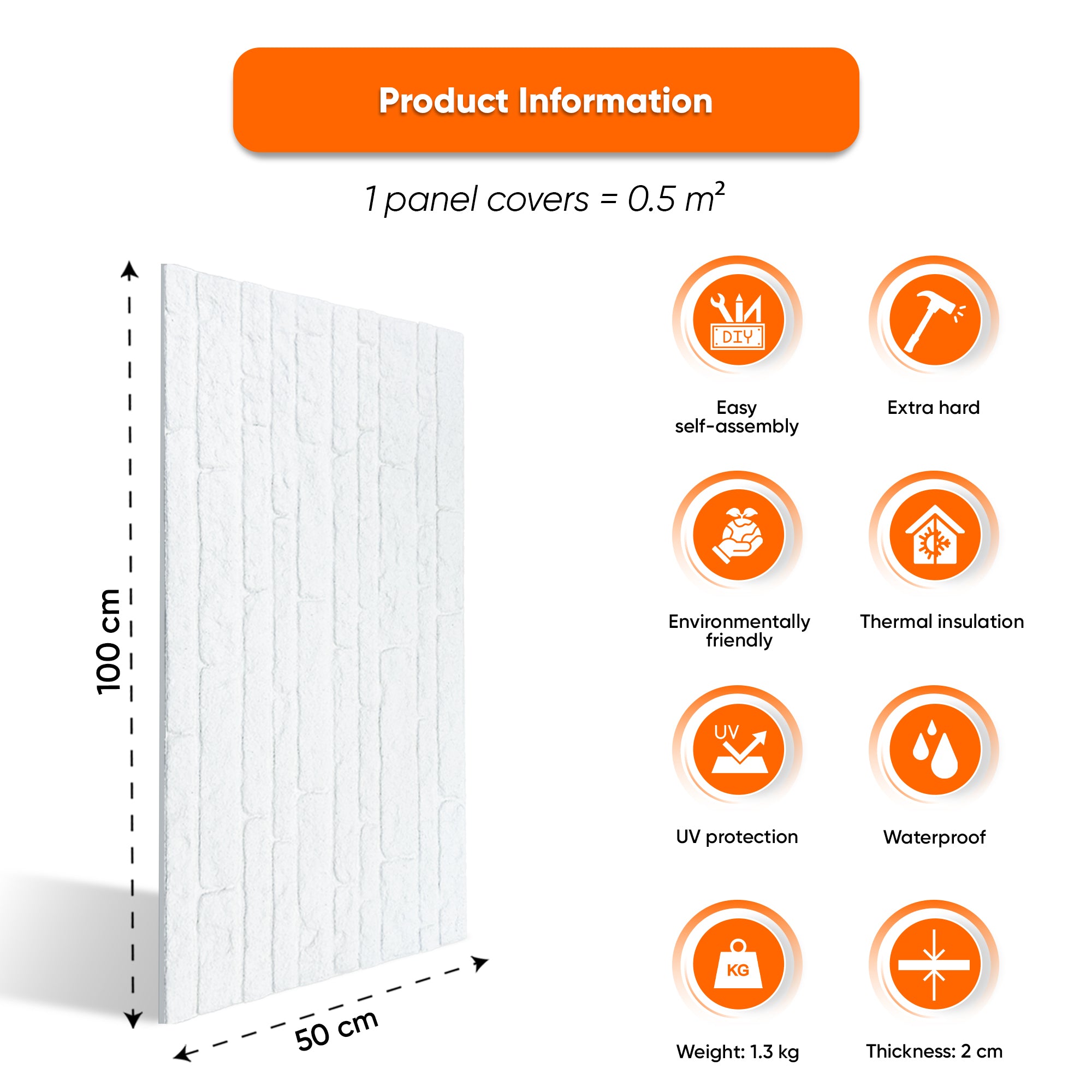 White Snow N-1900 3D Thin Wall Panels