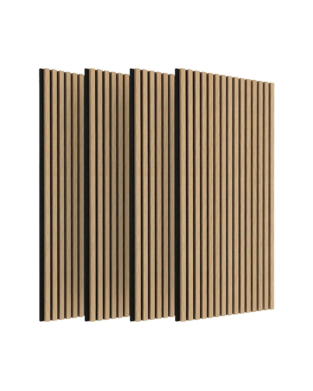 3D Acoustic Wood Panel 2-Piece Set – Natural | Acoustic Panels 60x120 cm