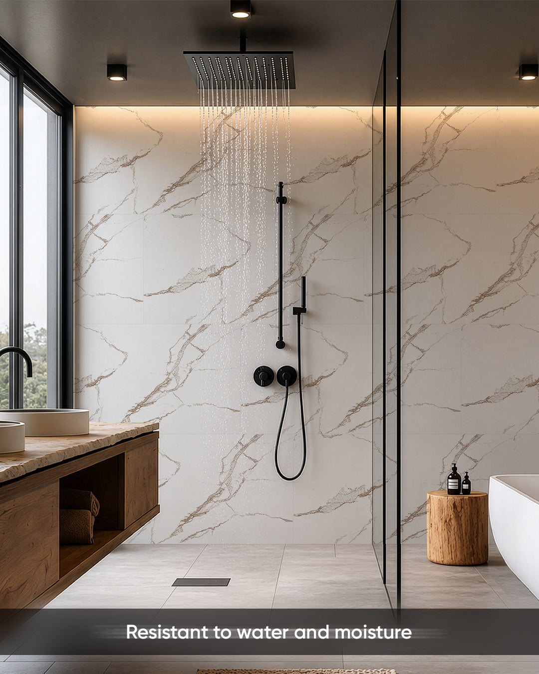 SPC Wall Panel 60×120 cm | Waterproof Wall Cladding | Nordic Calm