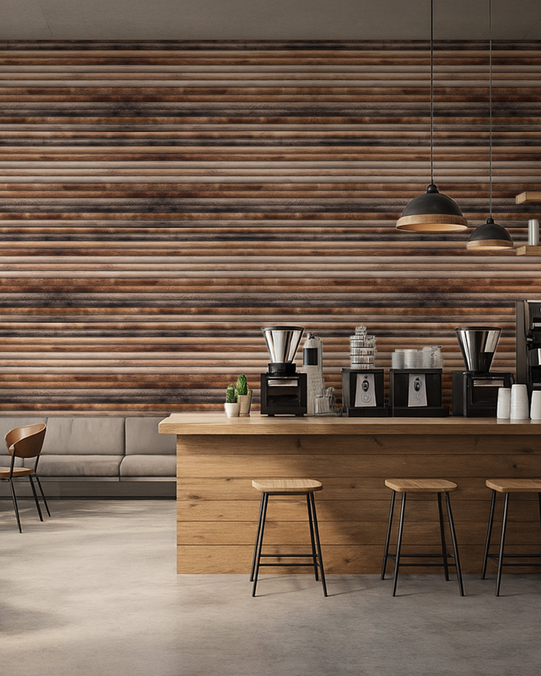 Wall Cladding Wood Look 50×100×2 cm | 3D Wall Panels Made of Styrofoam | Rustic Wood OP-02