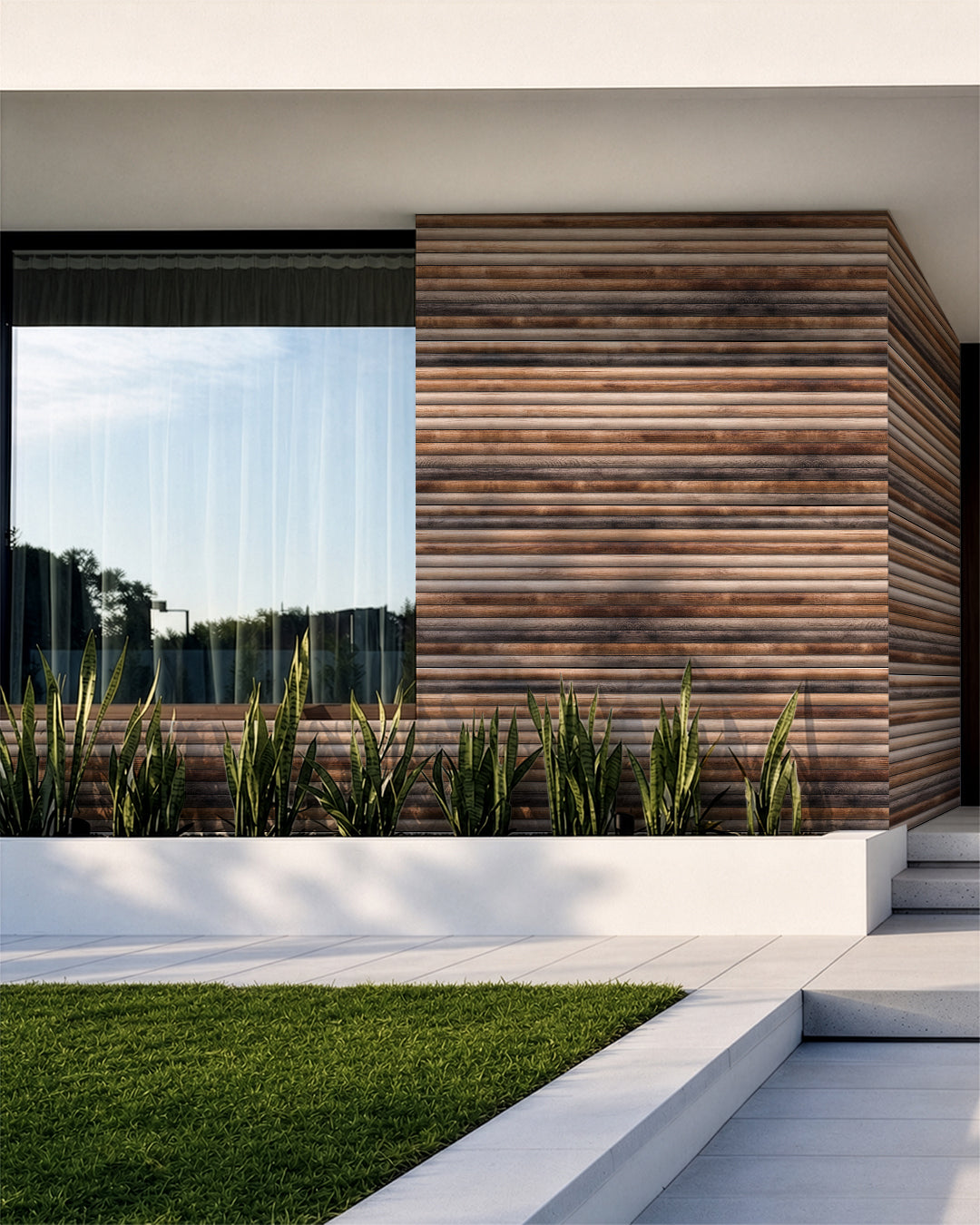 Wall Cladding Wood Look 50×100×2 cm | 3D Wall Panels Made of Styrofoam | Rustic Wood OP-02
