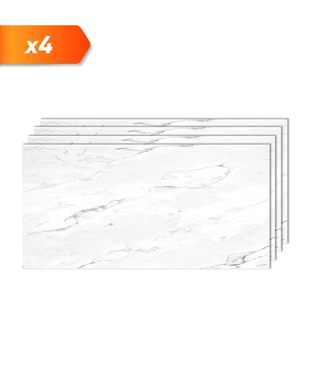 SPC Wall Panel 60×120 cm | Waterproof Wall Cladding | Oslo White