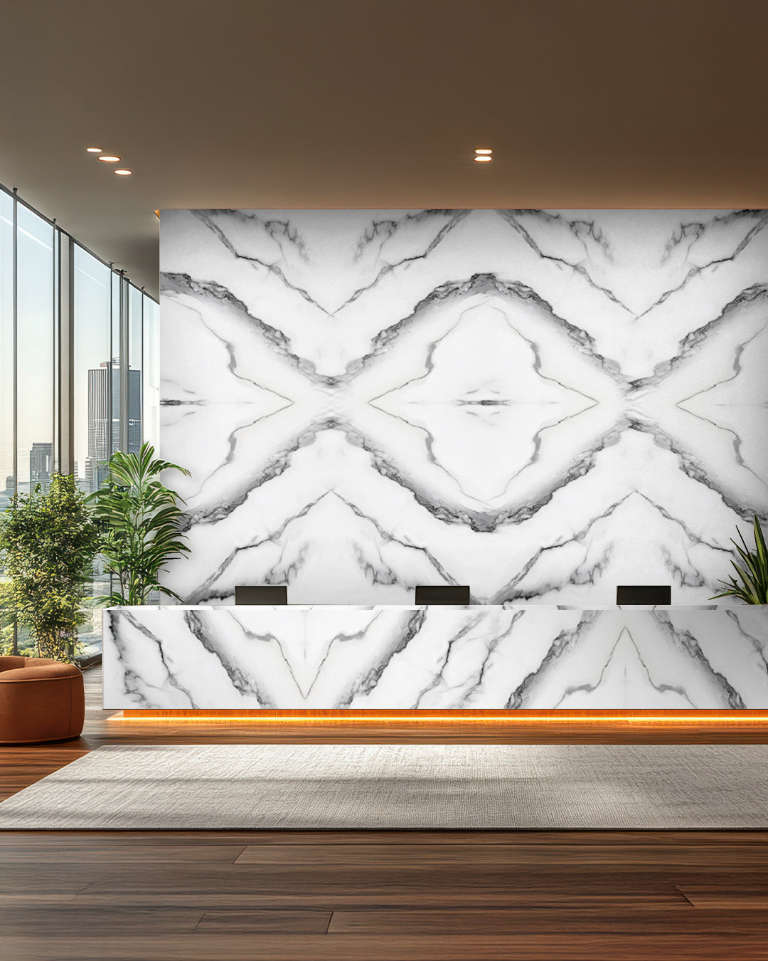 Panda Strait Marble Look Wallpanels