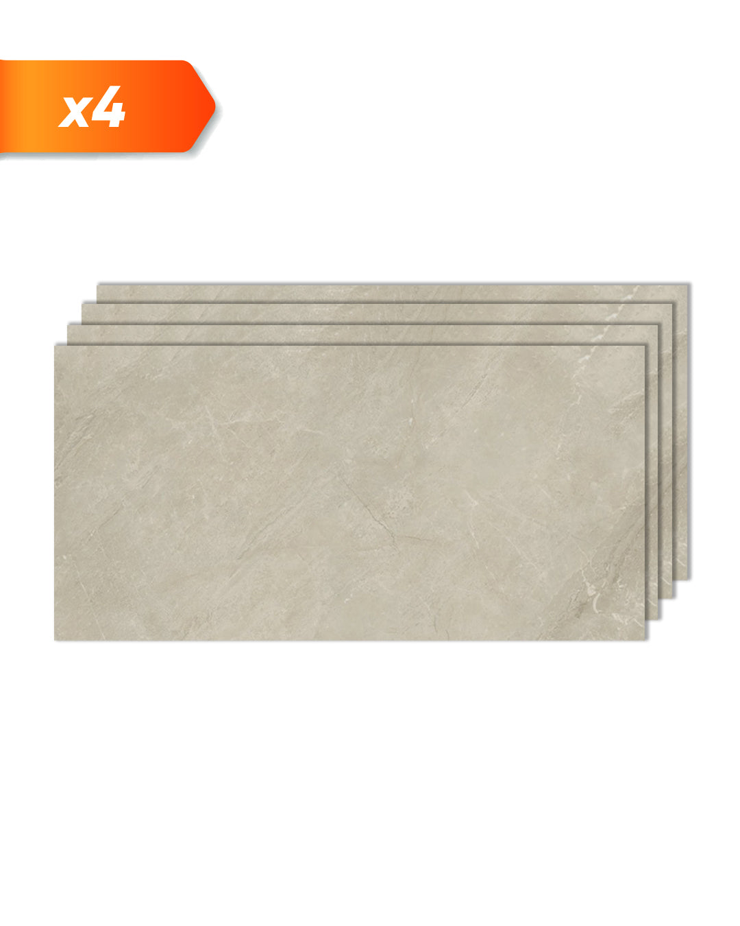 SPC Wall Panel 60×120 cm | Waterproof Wall Cladding | Beige Sandstone