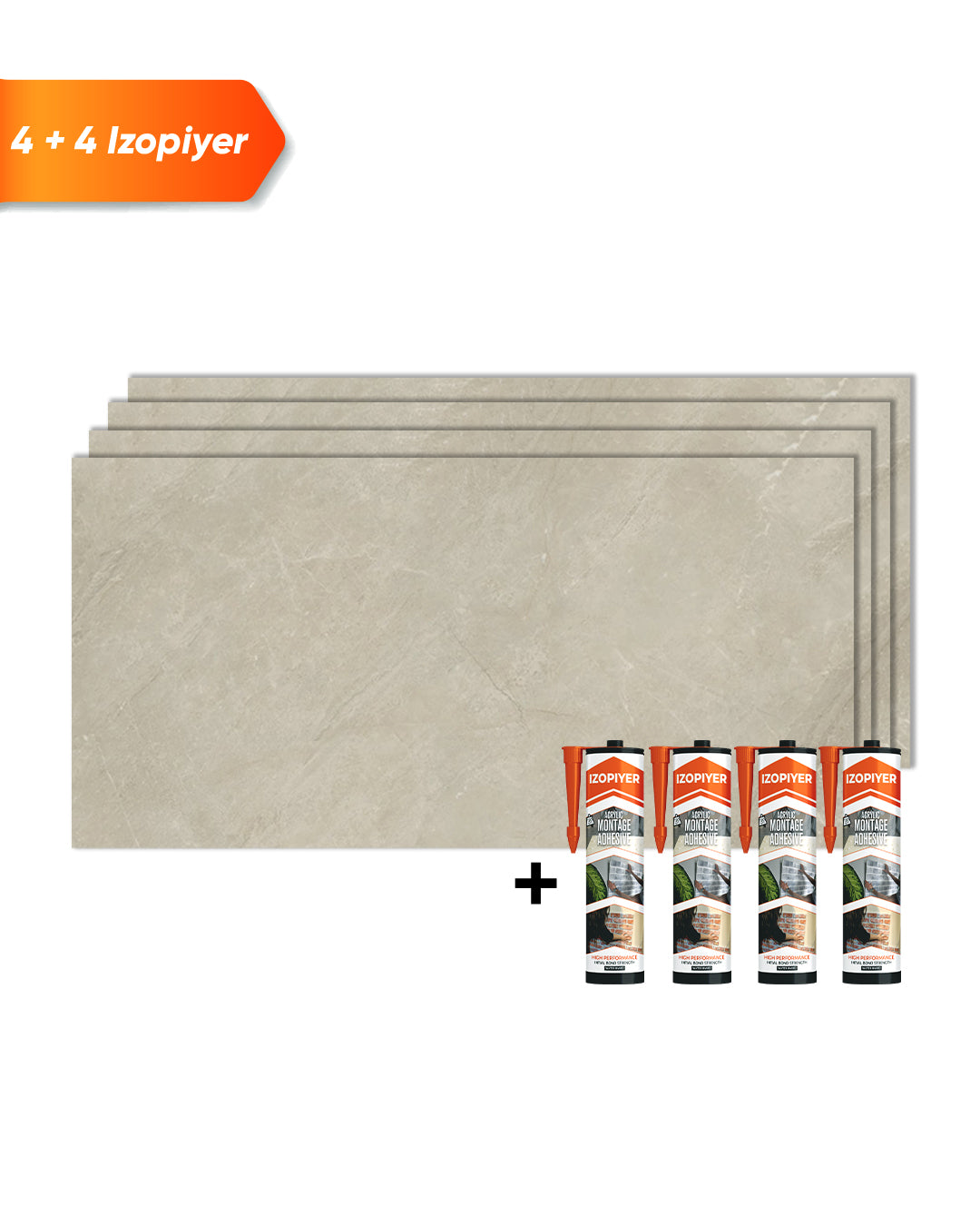 SPC Wall Panel 60×120 cm | Waterproof Wall Cladding | Beige Sandstone