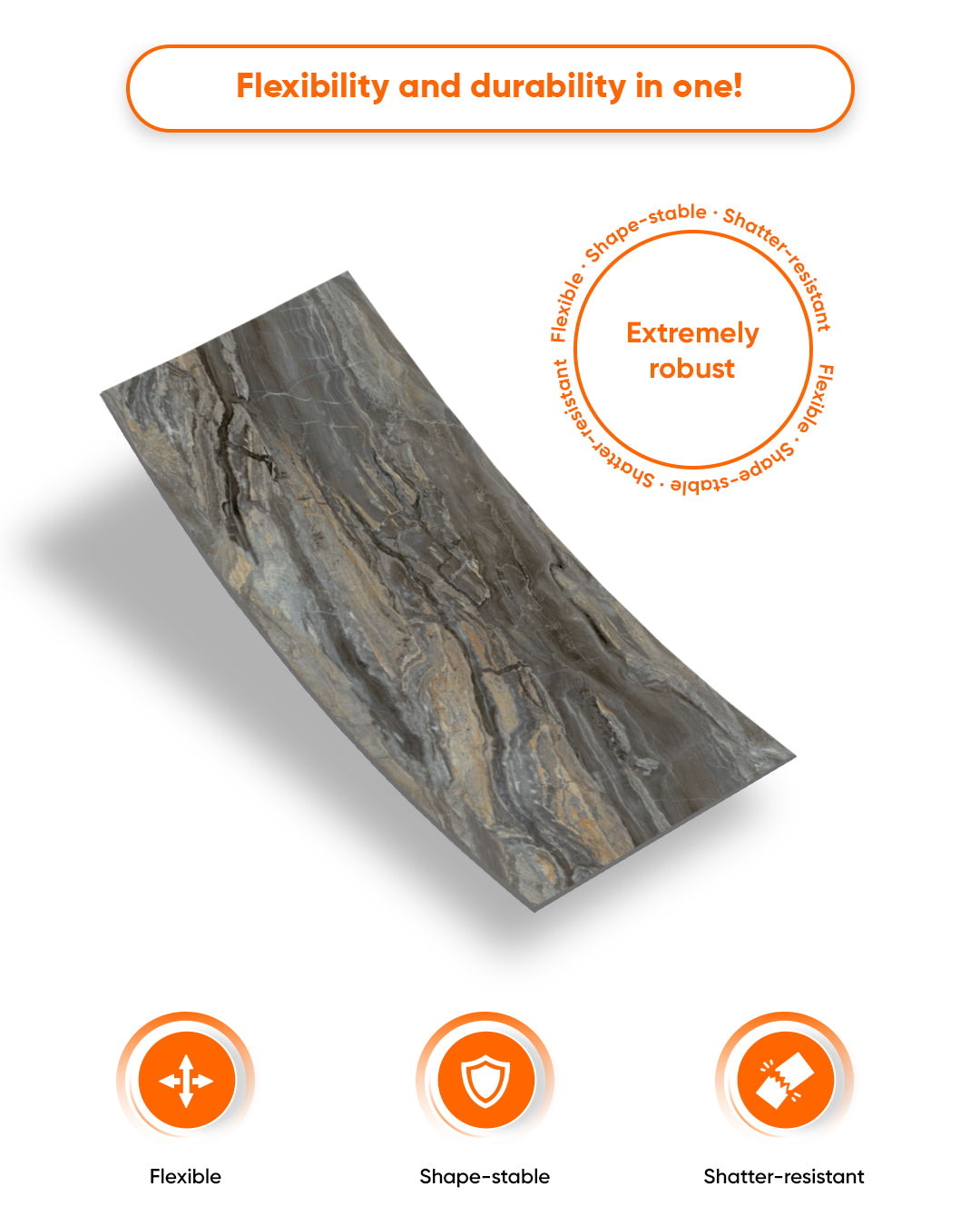 Smoky Brown Marble Look Wallpanels