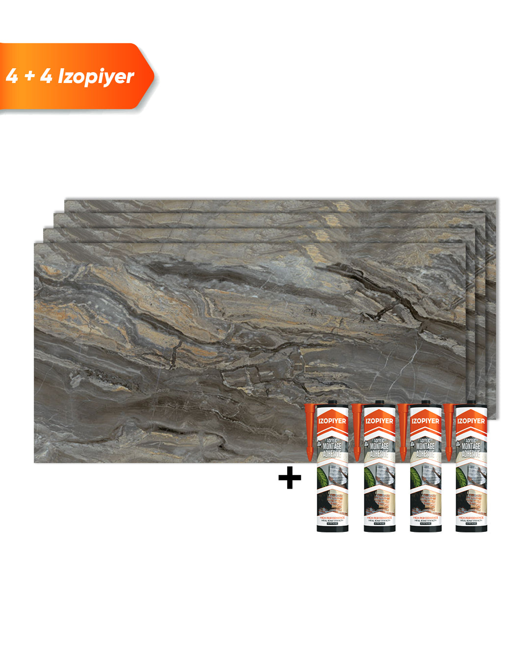 Smoky Brown Marble Look Wallpanels