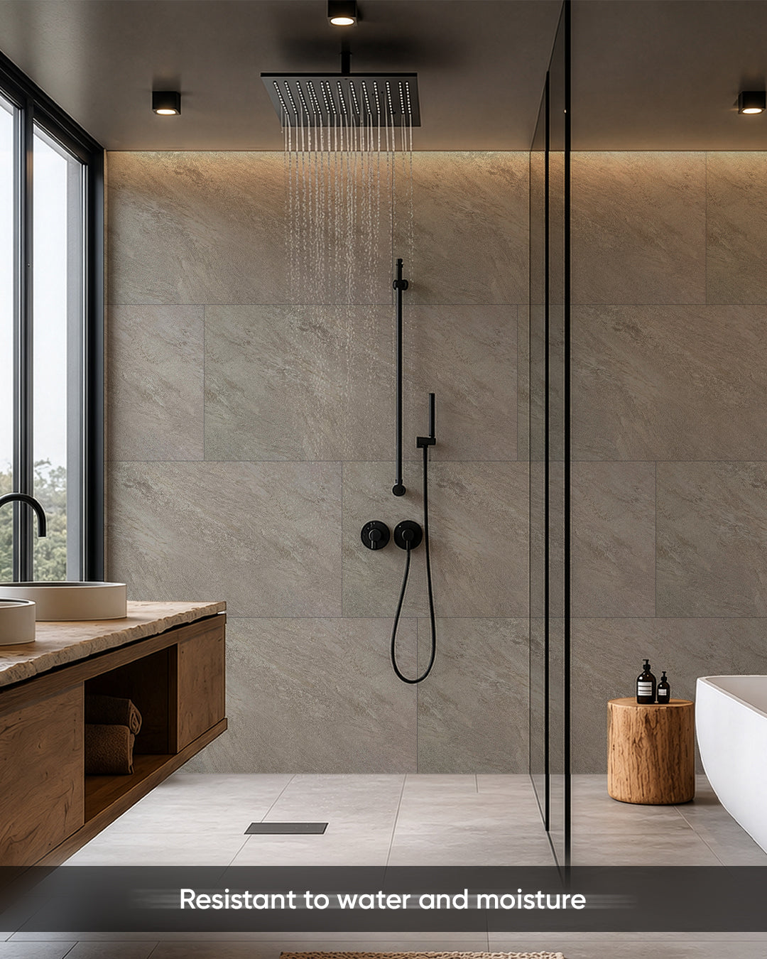 SPC Wall Panel 60×120 cm | Waterproof Wall Cladding | Sunset Luxury
