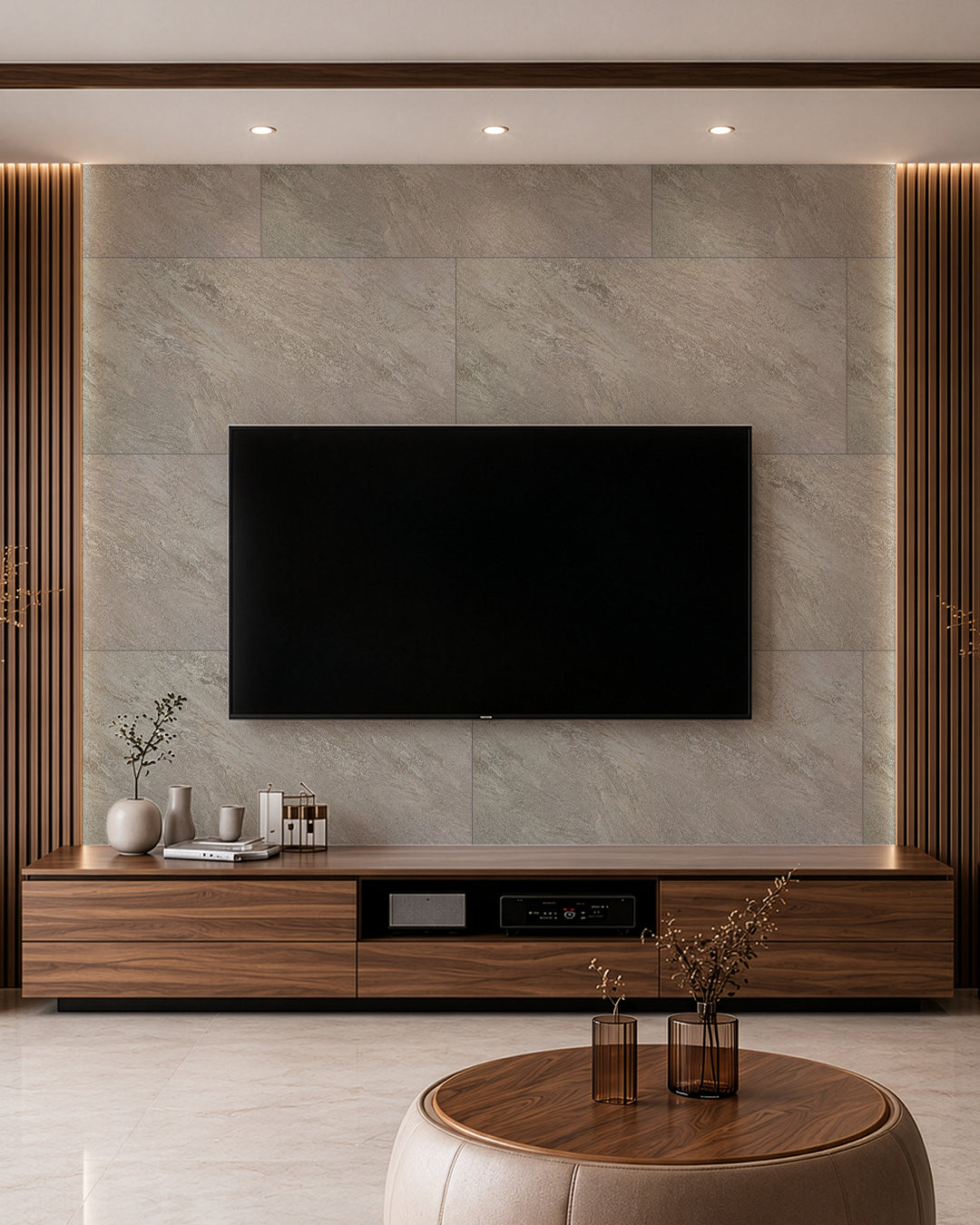 SPC Wall Panel 60×120 cm | Waterproof Wall Cladding | Sunset Luxury