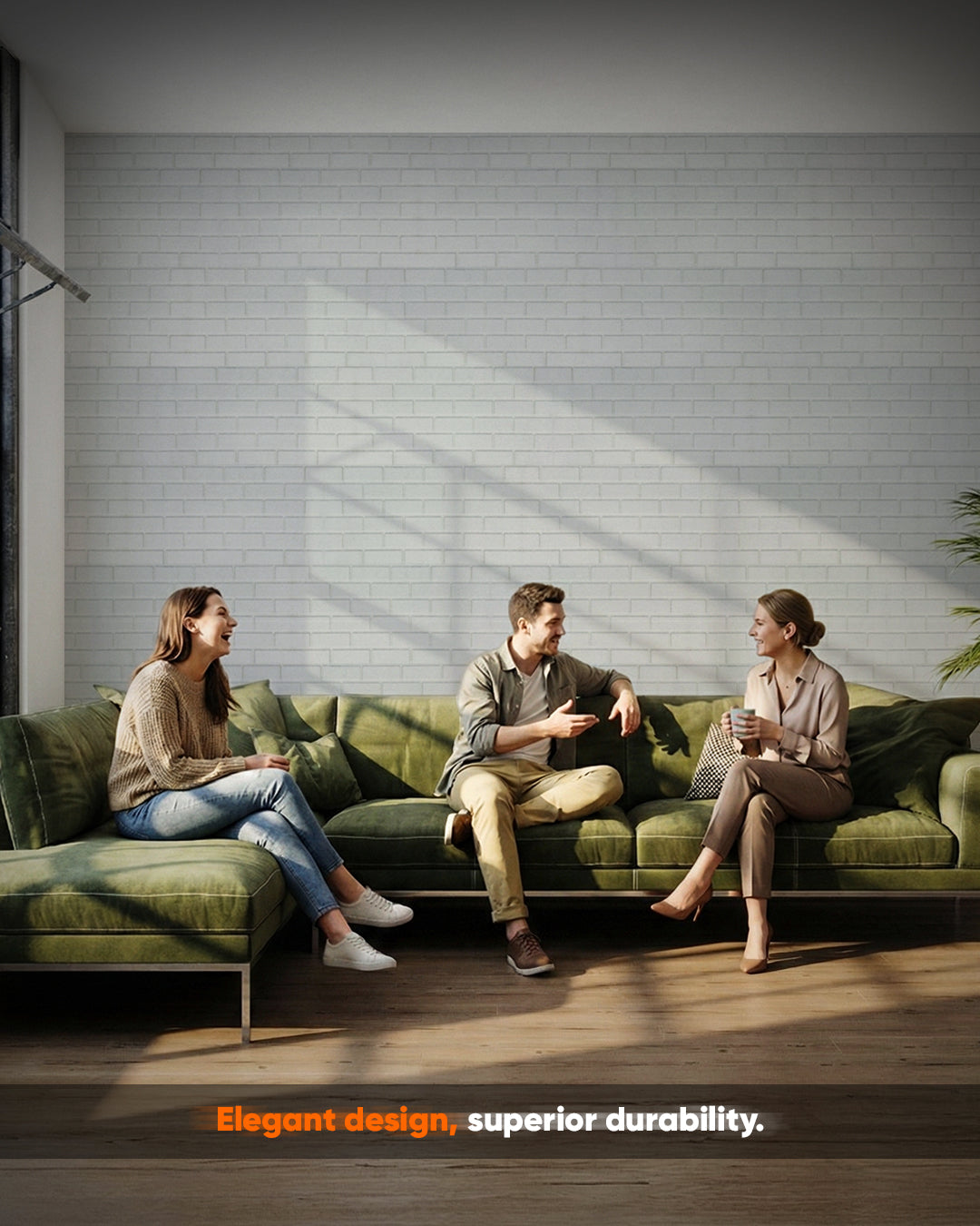 White Snow T-1900 3D White Brick Wall Panels