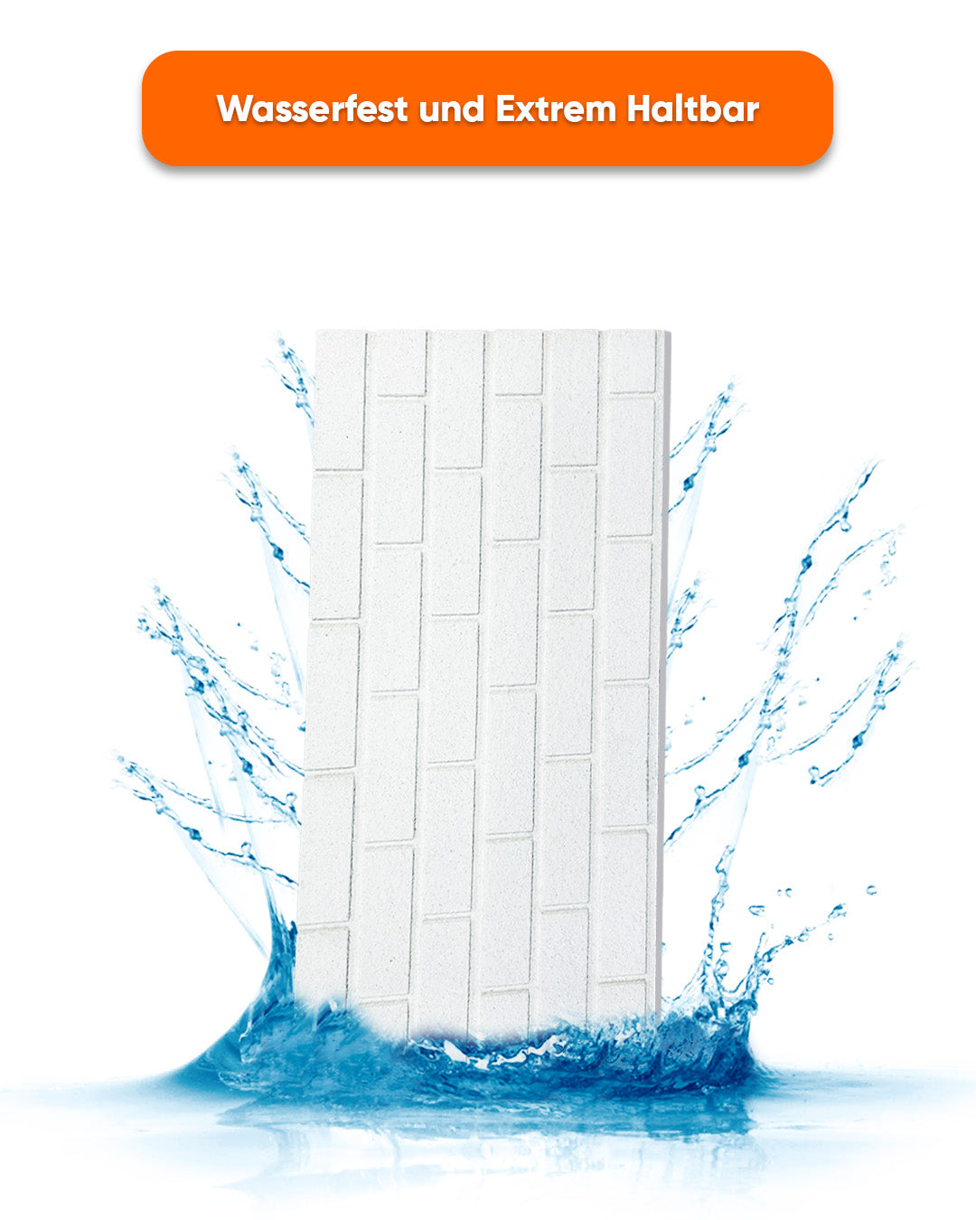 White Snow T-1900 3D White Brick Wall Panels