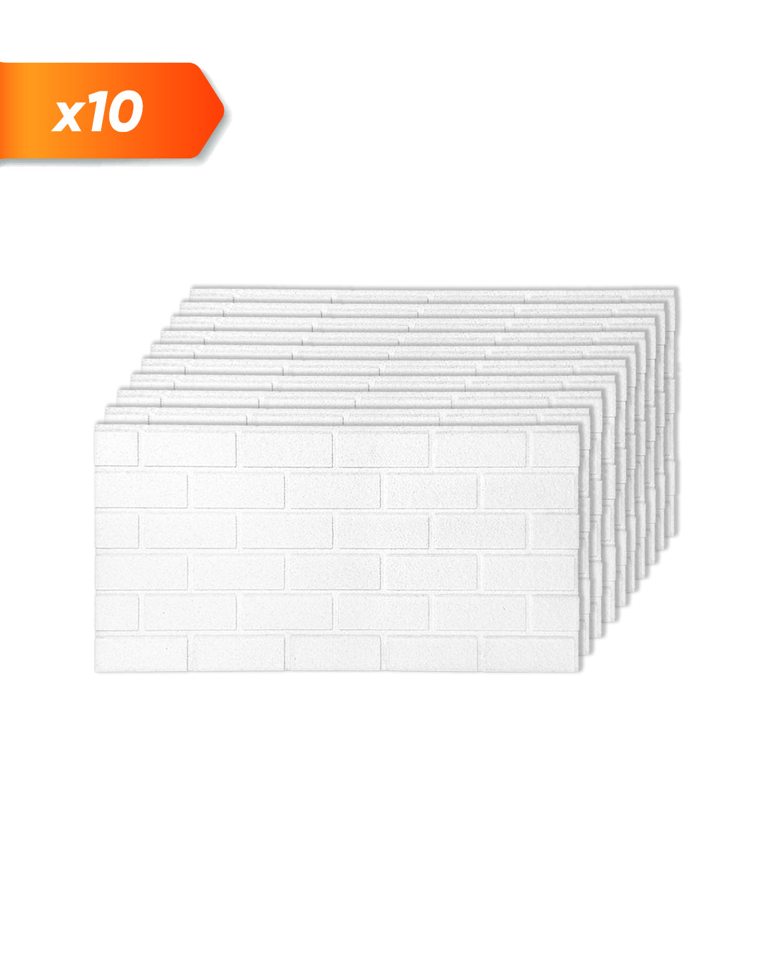 White Snow T-1900 3D White Brick Wall Panels