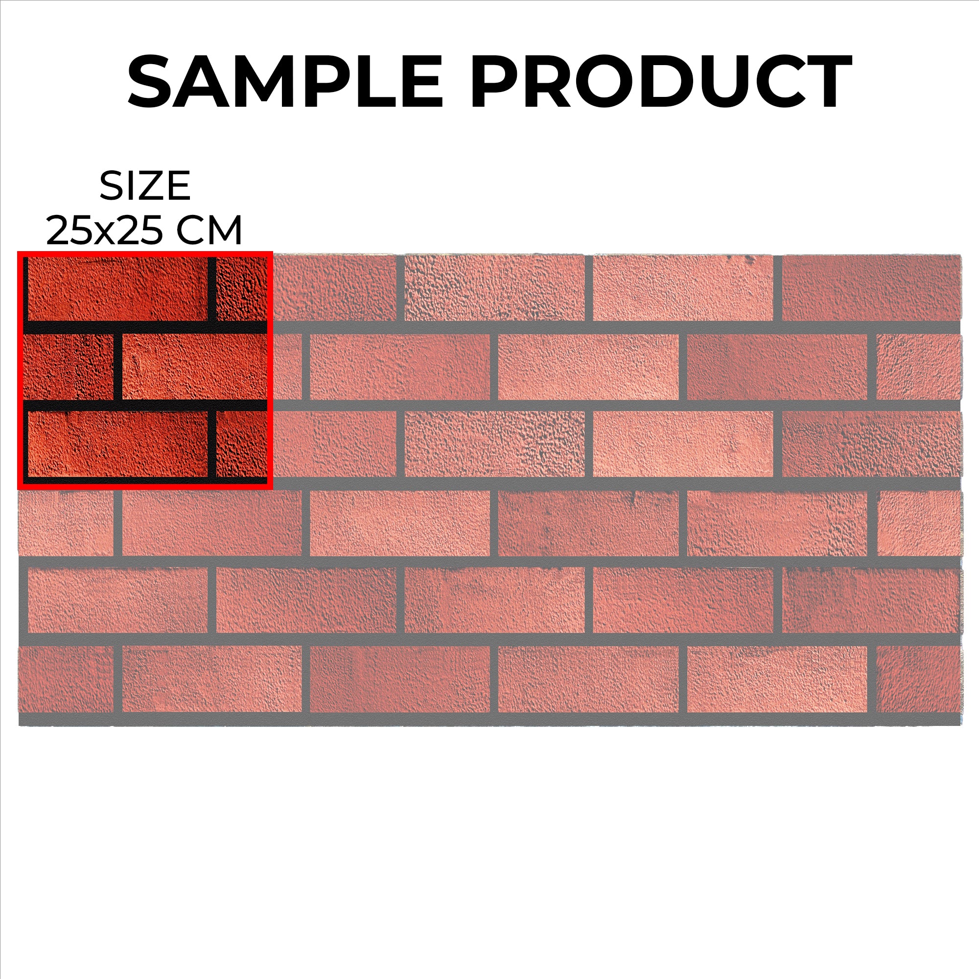 Sample Product 25x25 cm Oldbury T-1705 3D Brick Wall Panels