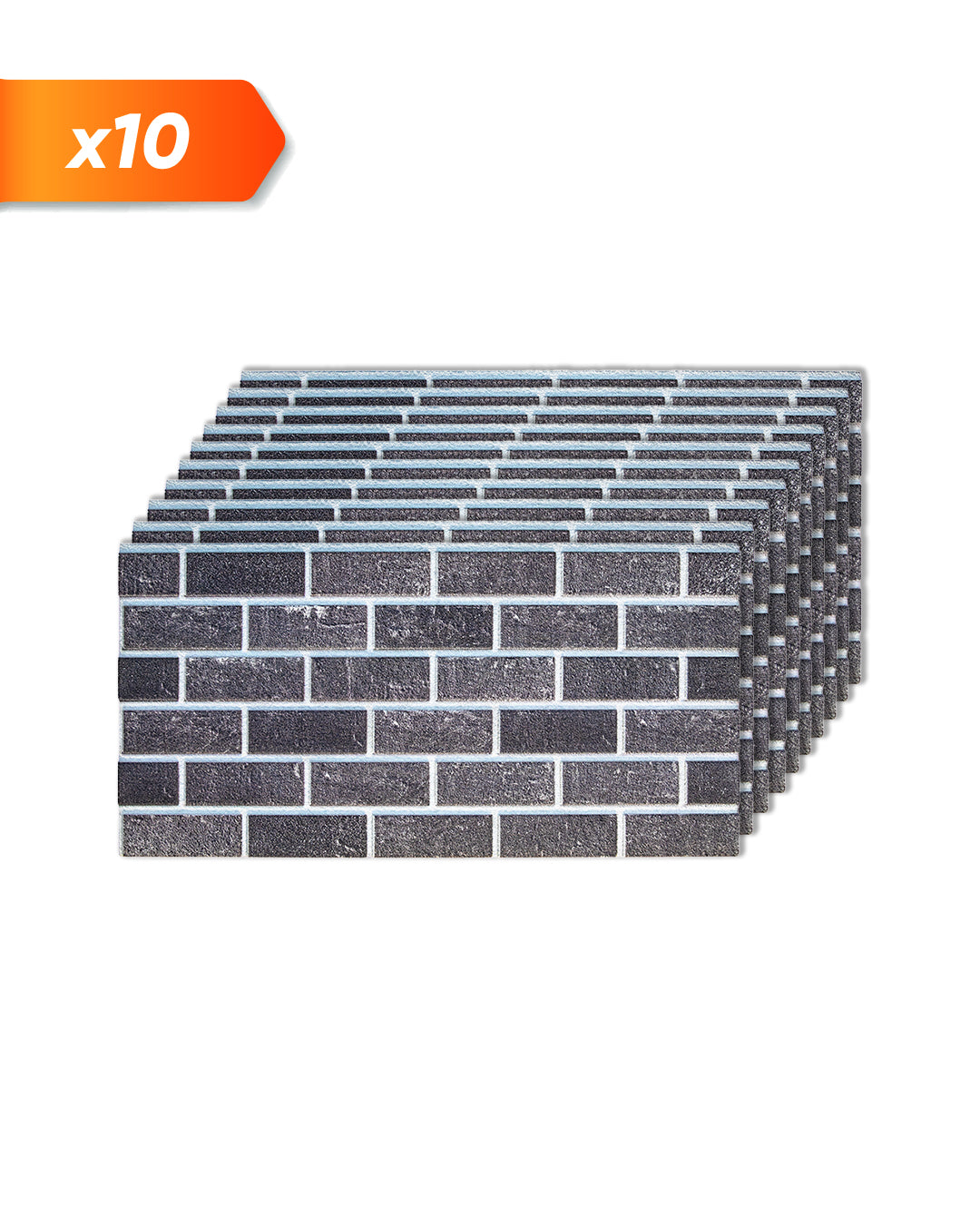 Ash Smoke T-1905 3D Brick Mixed Wall Panels