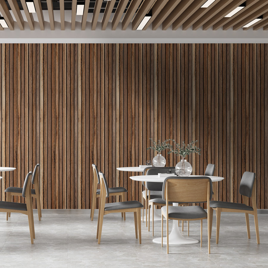 IZODEKOR Dark Wood AP02 3D Acoustic Wall Panels