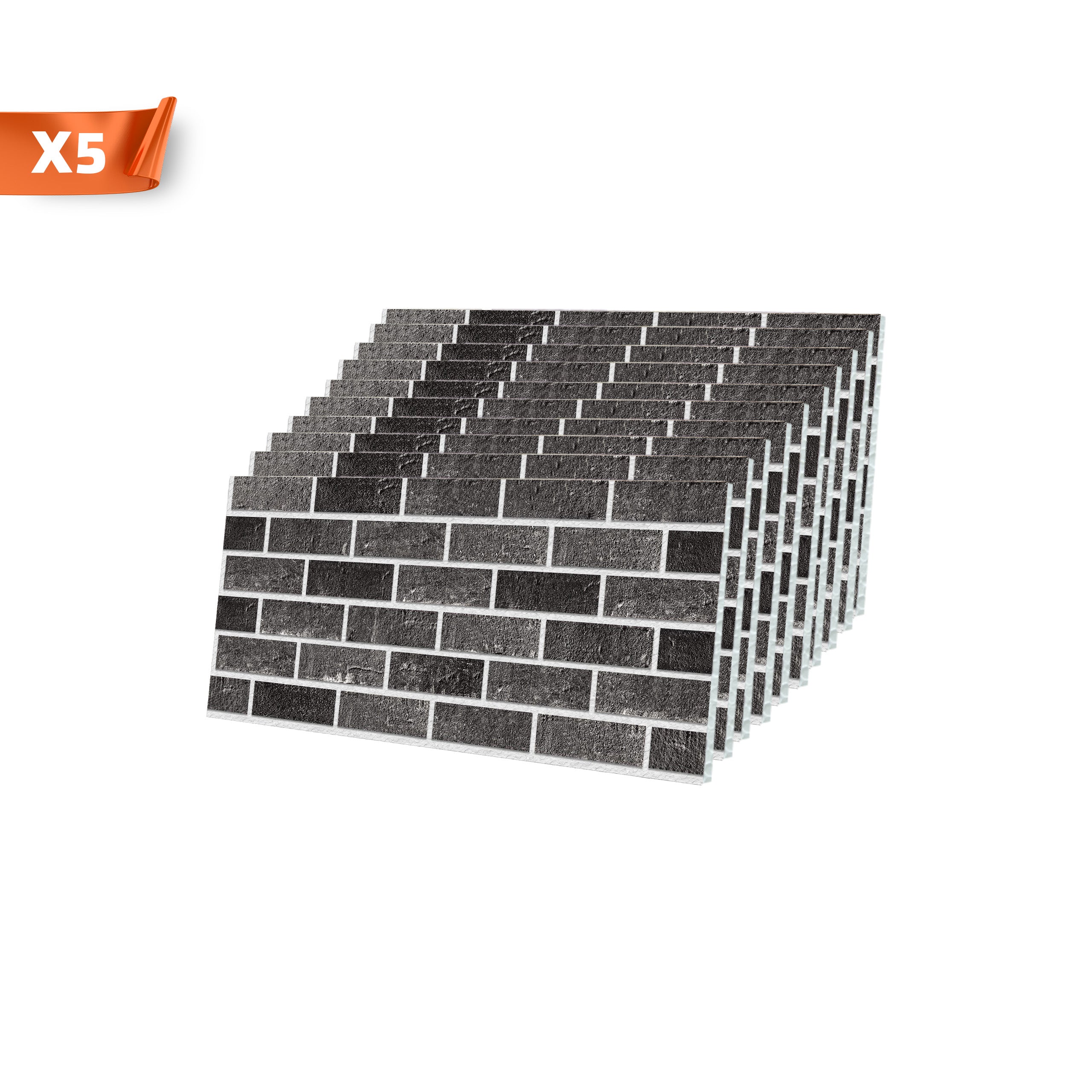 Ash Smoke T-1905 3D Brick Mixed Wall Panels