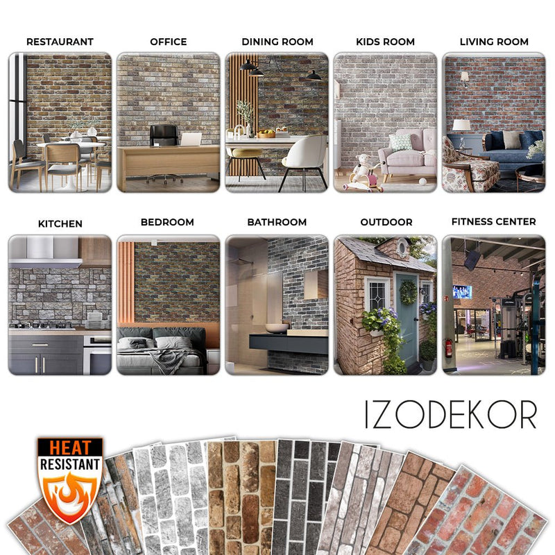 IZODEKOR Stone Bridge L1902 Brick Wall Panels